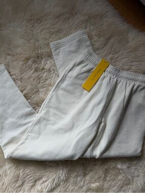 Cream Cozy Sweatpants with Elastic Waist